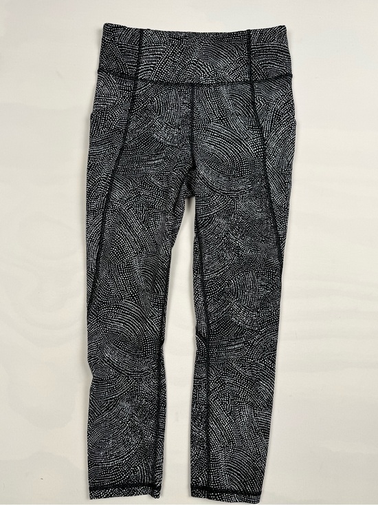 lululemon athletica Pants - Lululemon Time To Sweat Crop *23" Free Spirit Alpine White Black Women’s 6